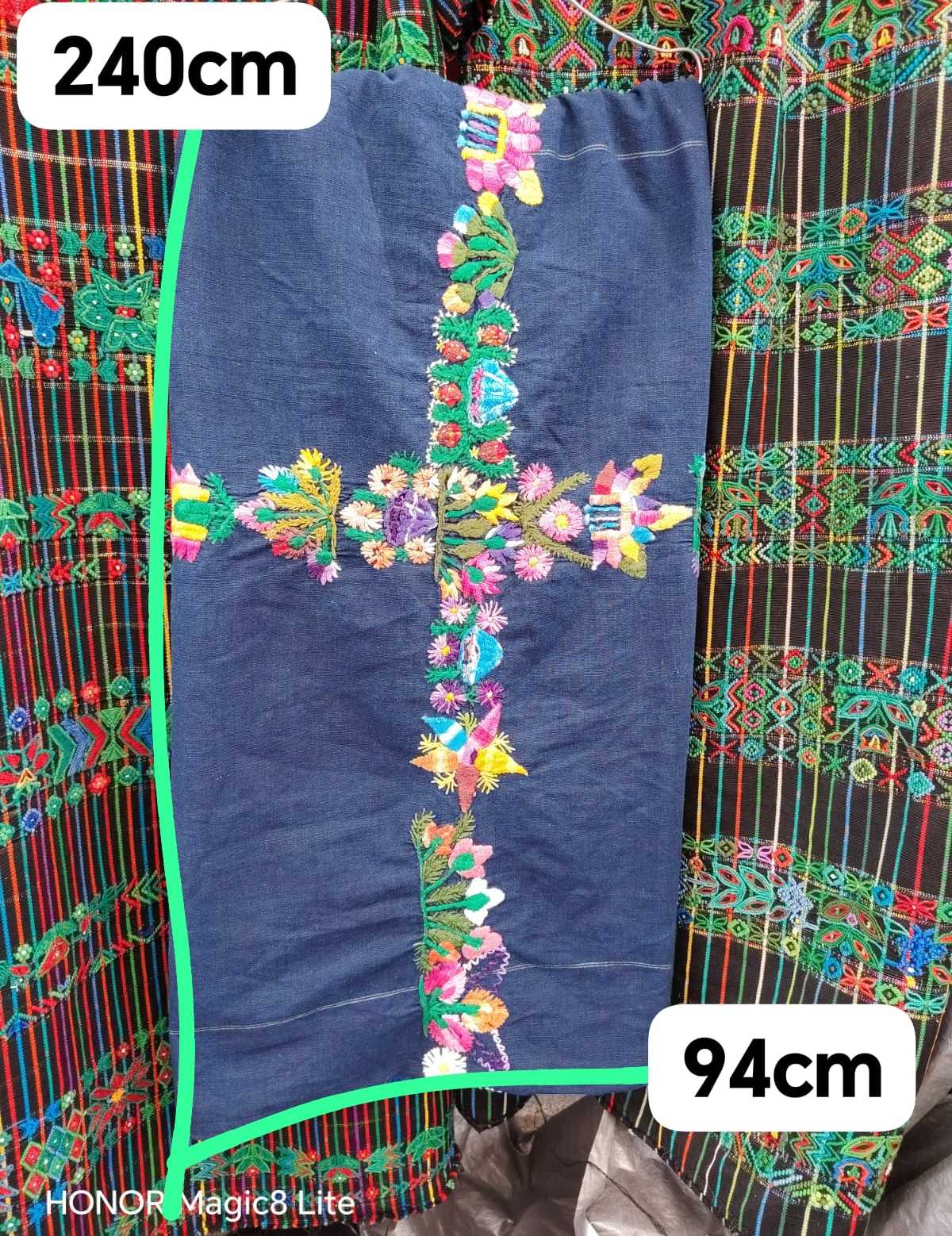 Floral indigo Chichi corte Chichicastenango corte #4-10