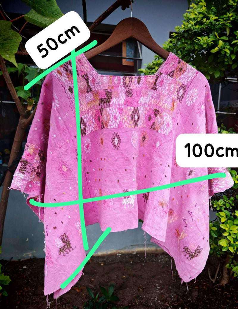 Pretty pink Coban huipil #6-178