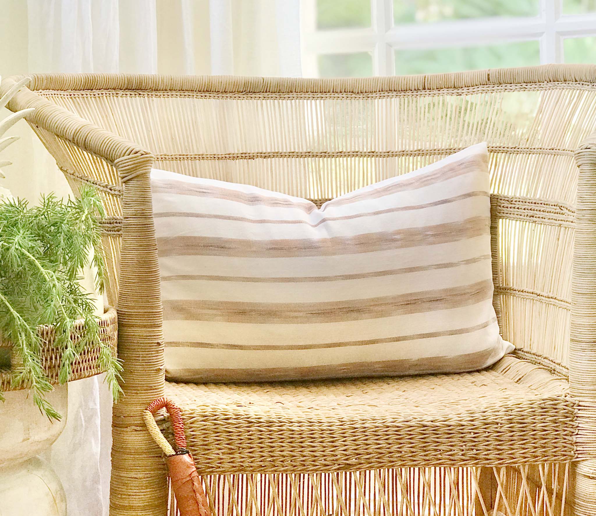 Handwoven Guatemala ikat pillow