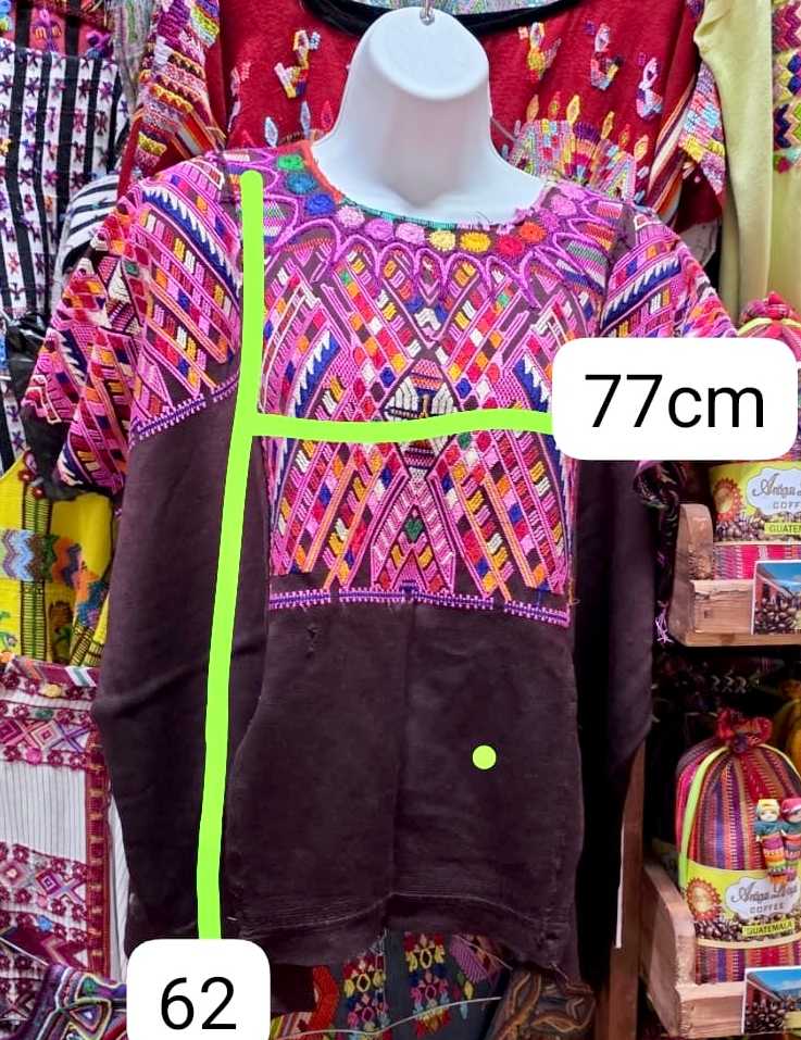 Silk geometric Chichicastenango huipil #6-135