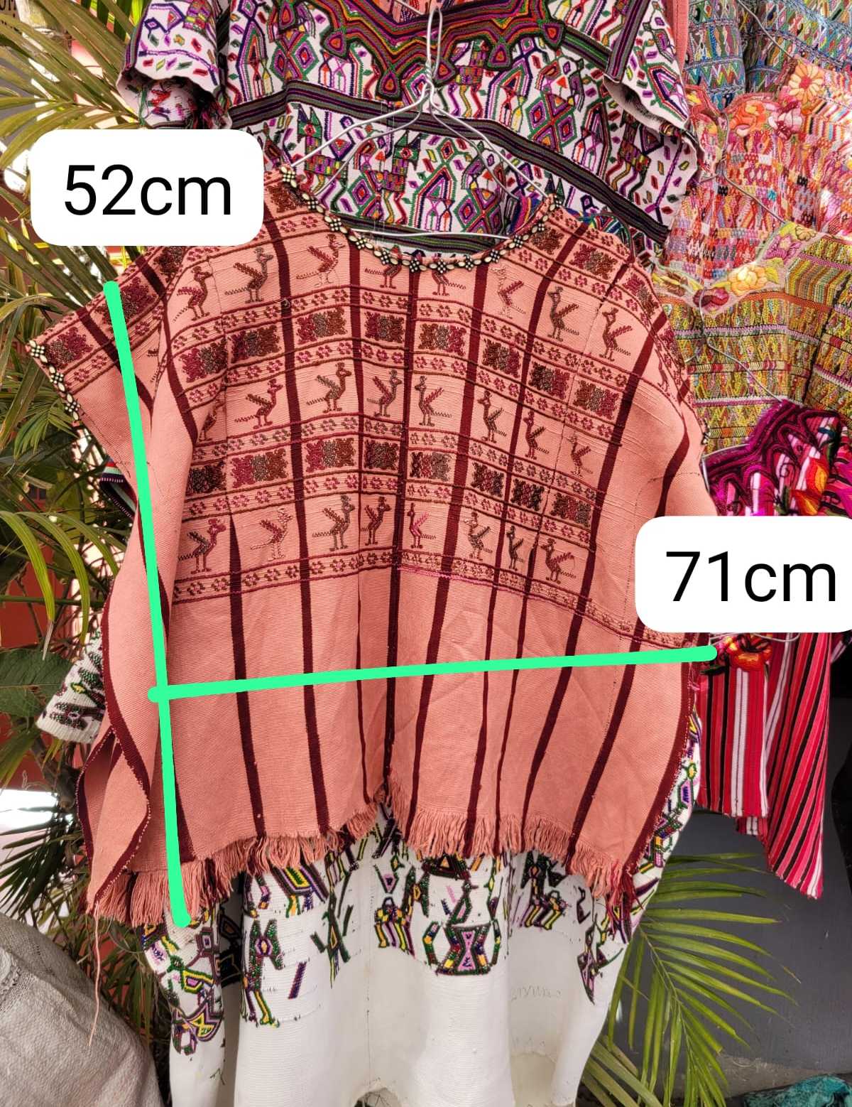 (Reserved for Inge) Salmon San Lucas Toliman huipil #3-71