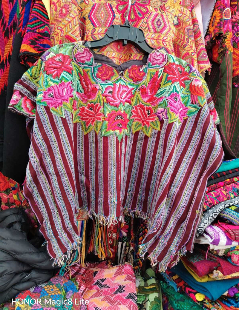 (Reserved for Myriam) Floral and bird Patzun huipil #4-177