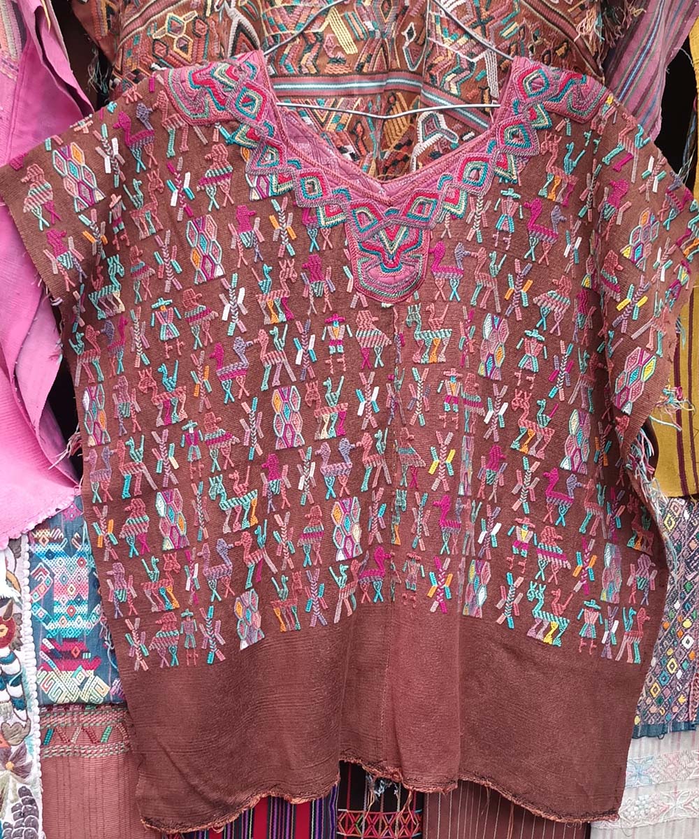 Embroidered Vintage Guatemalan huipil textile
