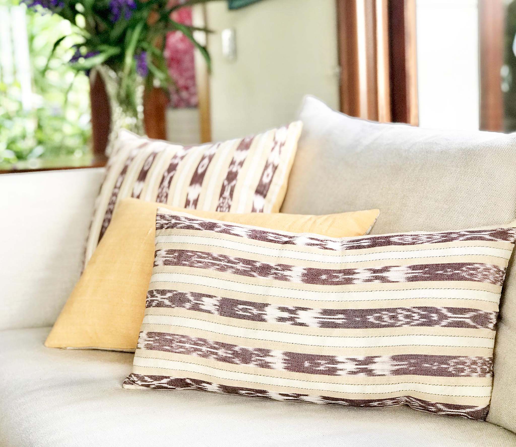 Cocoa - Ikat Lumbar Pillow