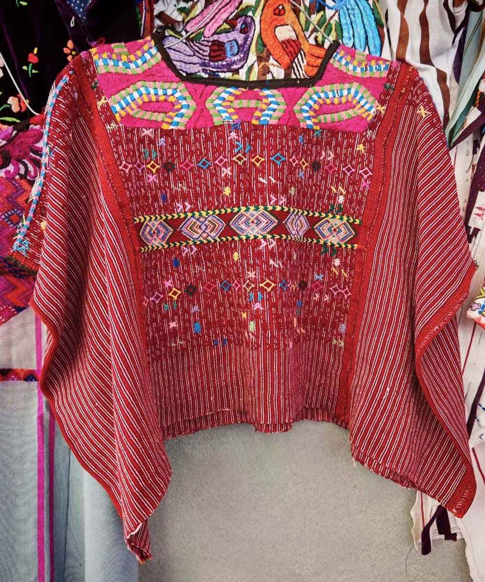 Embroidered Vintage Guatemalan huipil textile