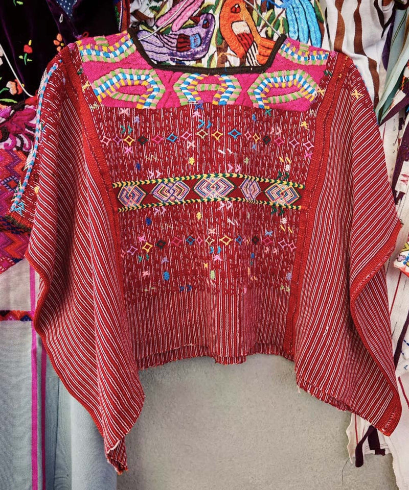 Embroidered Vintage Guatemalan huipil textile