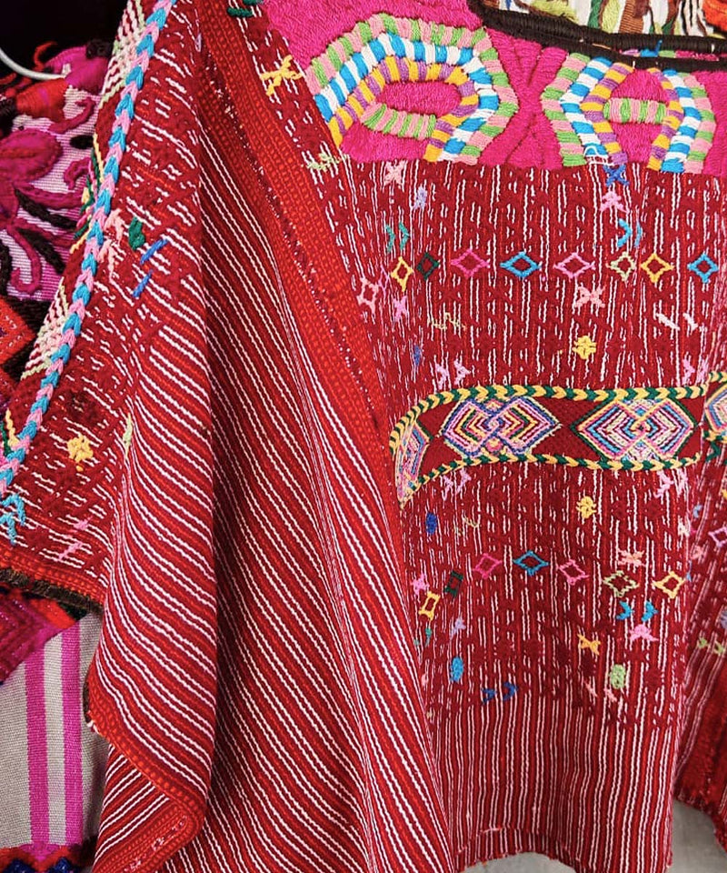 Embroidered Vintage Guatemalan huipil textile