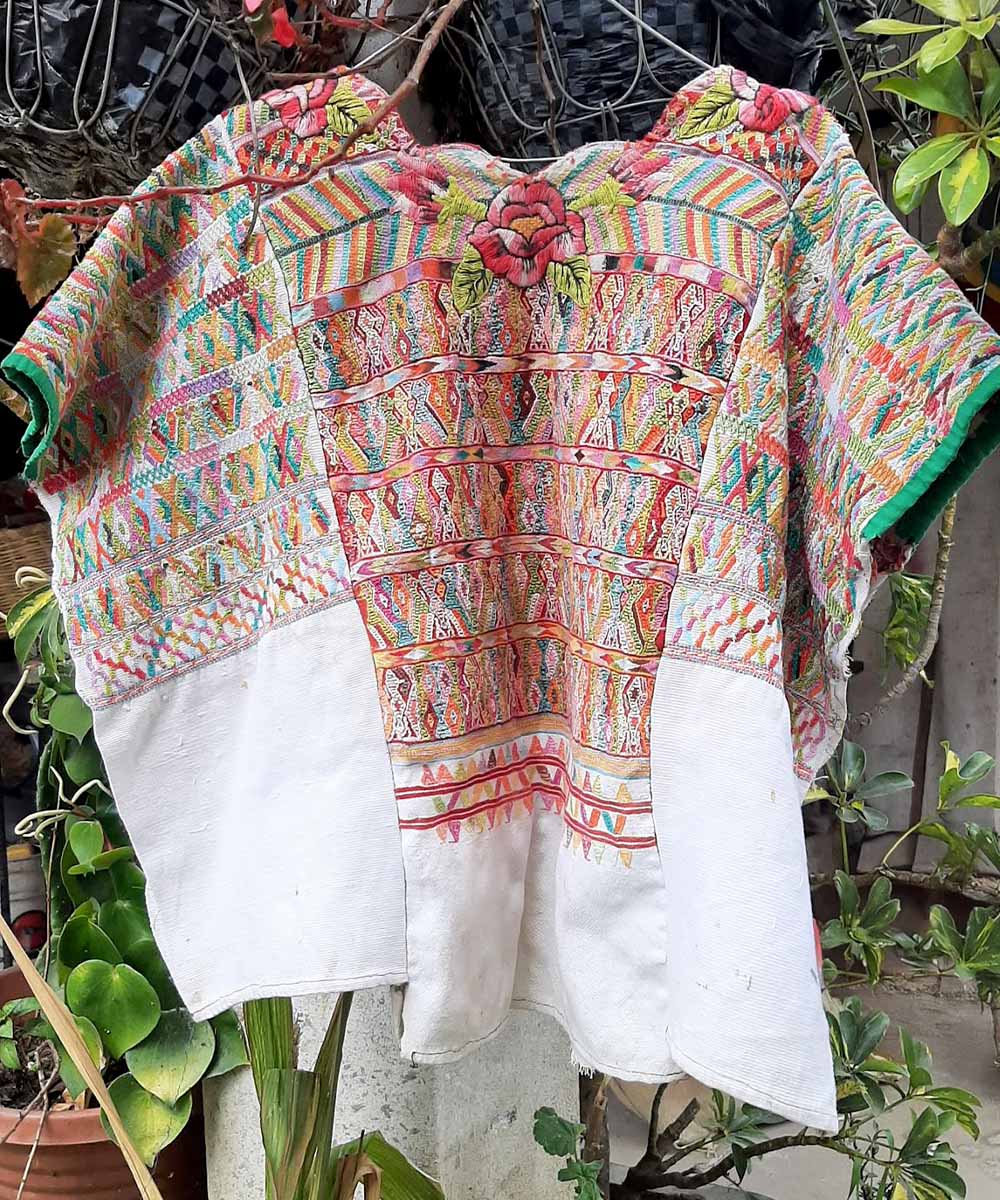Vintage Guatemalan huipil textile