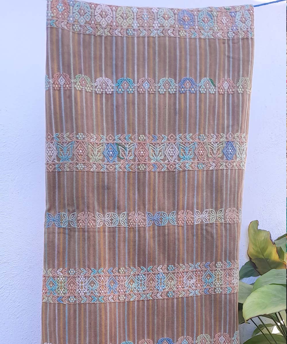 Guatemalan textile - brown Aguacatan corte