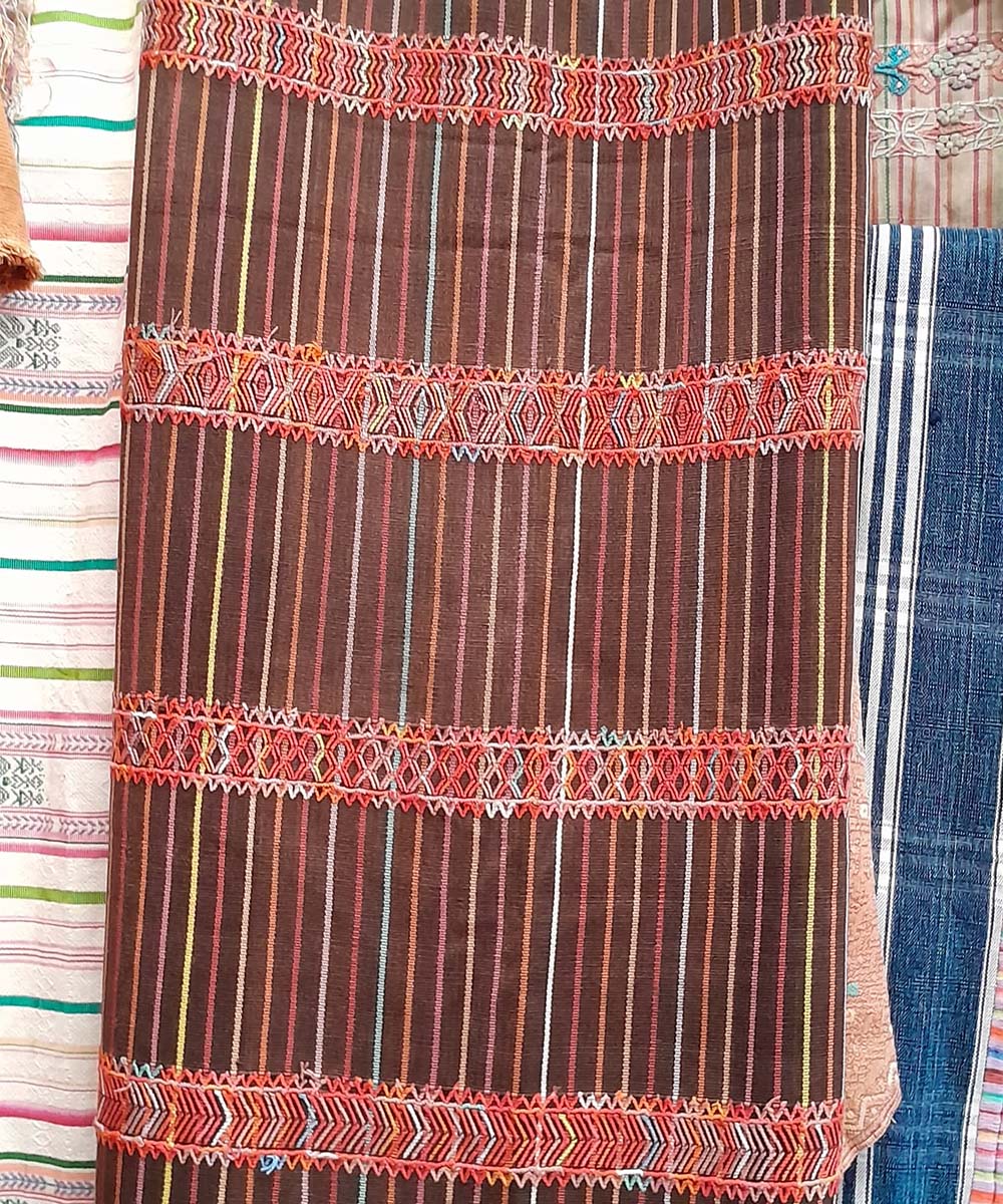 Guatemalan textile - orange Aguacatan corte