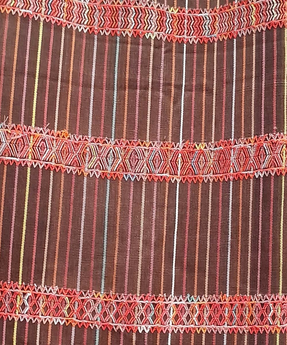Guatemalan textile - orange Aguacatan corte