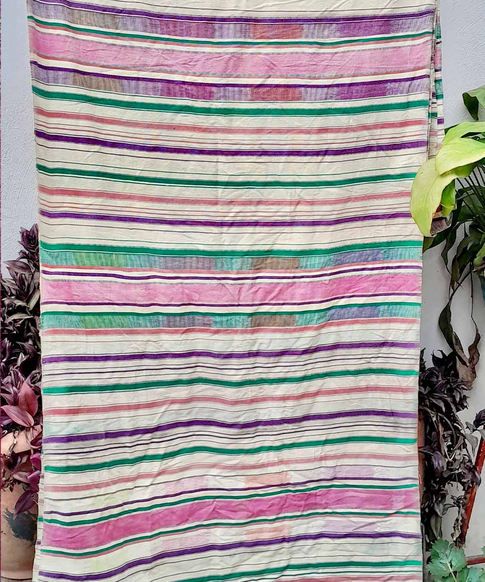 Pink & turquoise striped corte