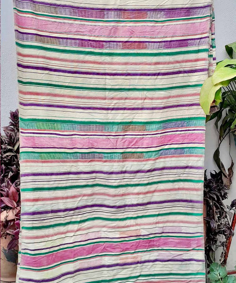 Pink & turquoise striped corte