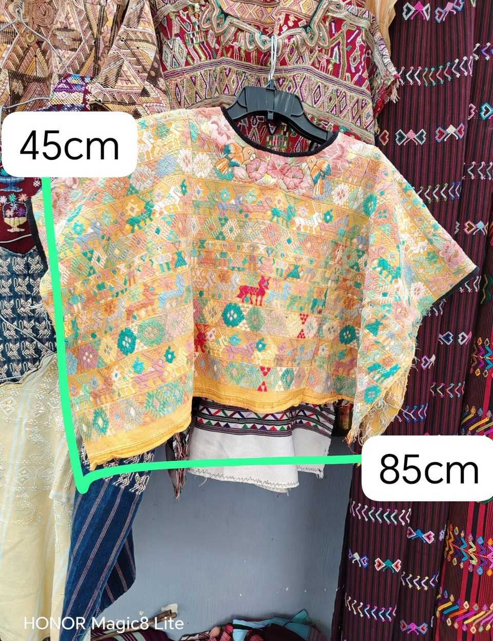 Colourful primrose Coban huipil #5-322