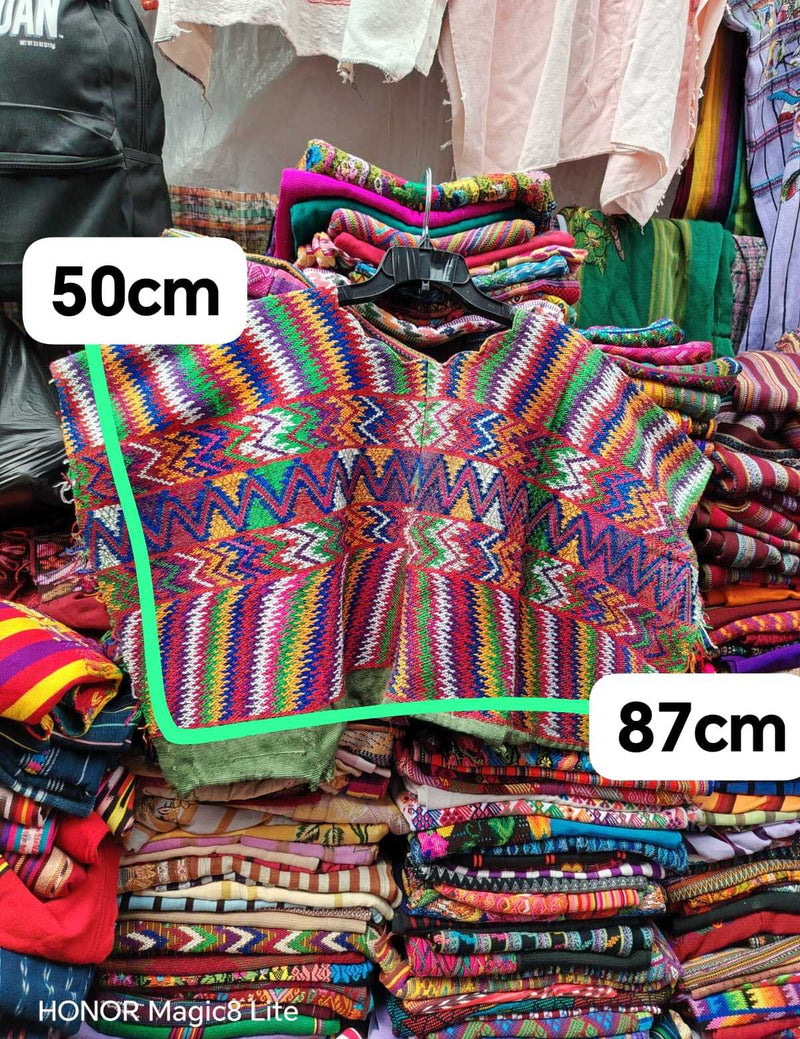 Colourful zigzag huipil #4-22