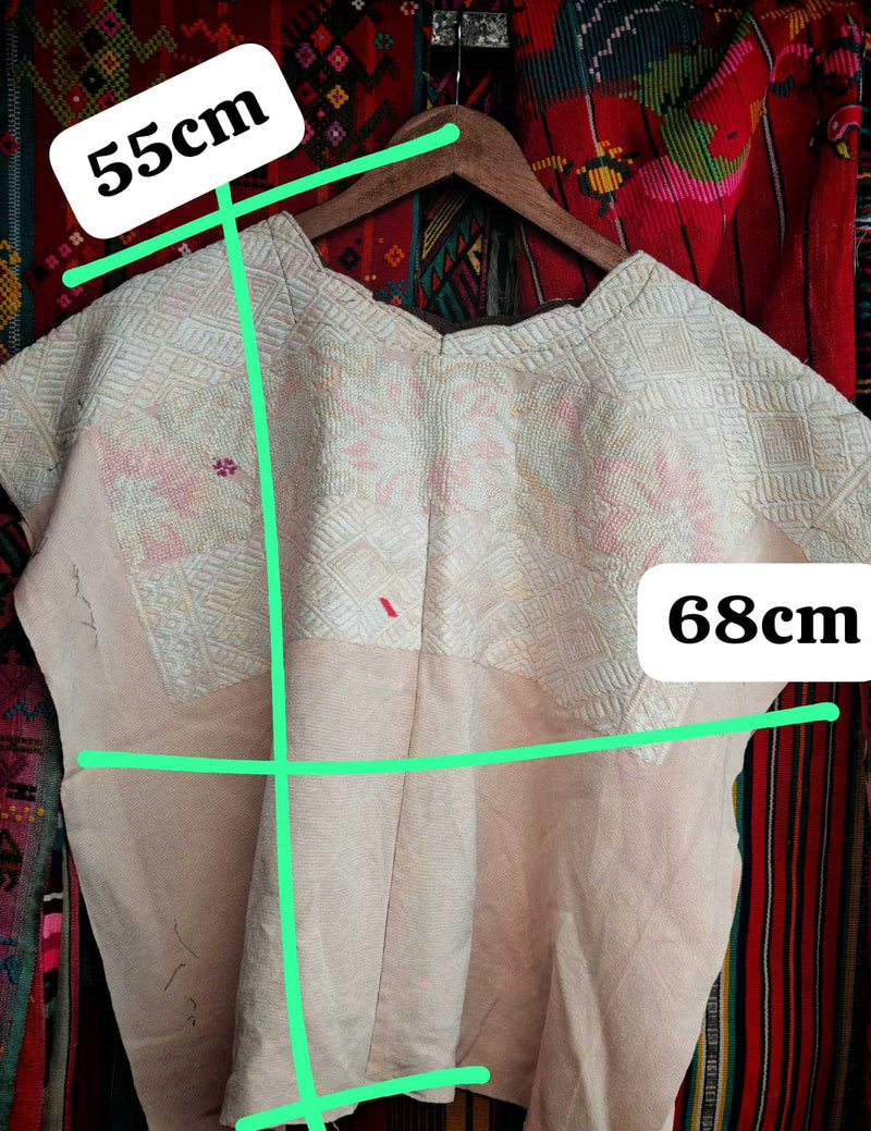 Ivory and Blush Nahuala Huipil #6-324