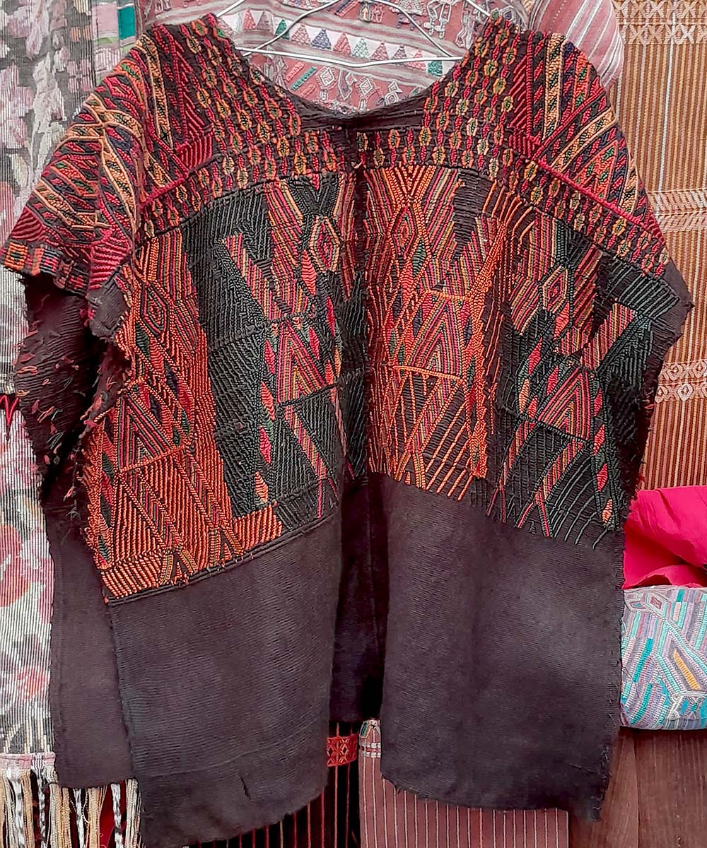 Embroidered Vintage Guatemalan huipil textile