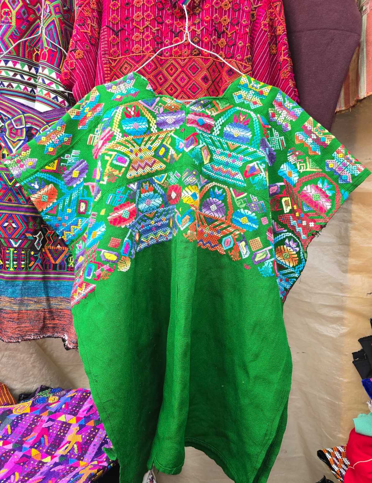 Bright green Nahuala huipil #6-158