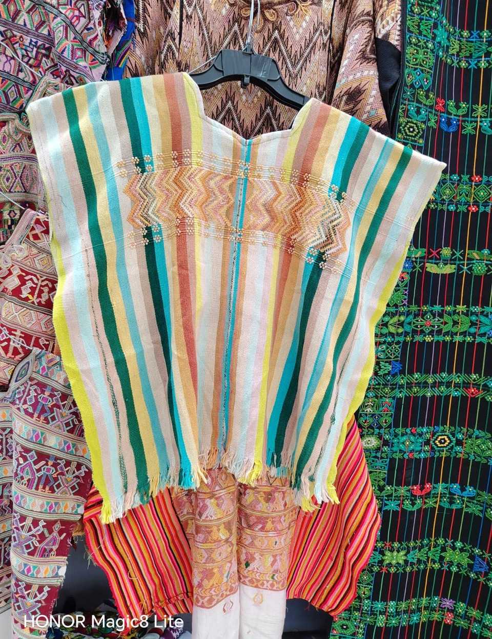 Rainbow striped San Lucas Toliman huipil #5-281