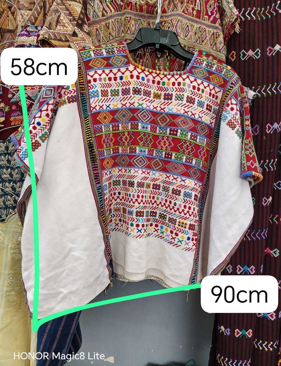 Ceremonial red and white Colotenango huipil #5-334