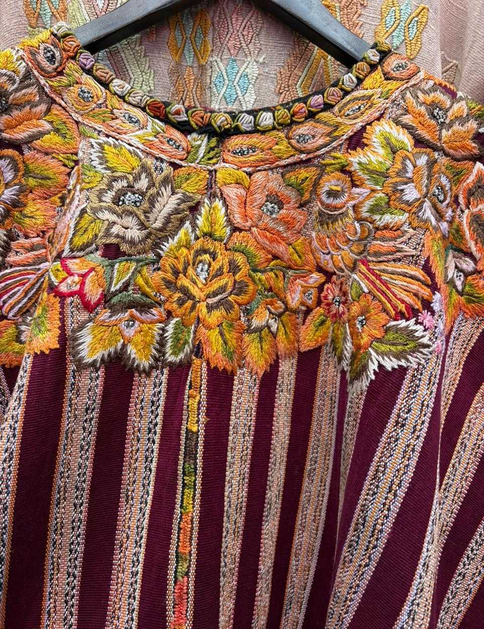 Golden floral Patzun huipil #2-99