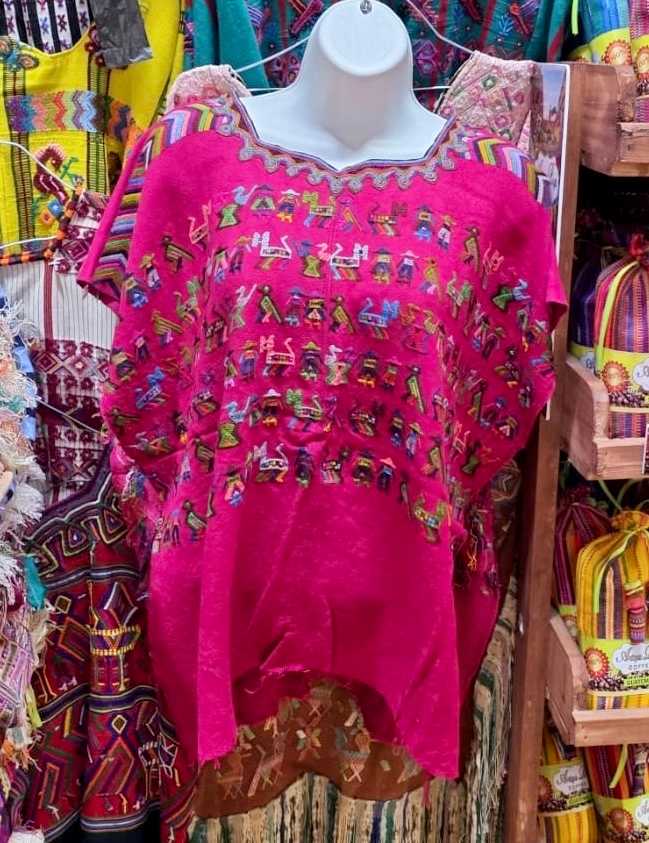 Pinkish red Nebaj huipil #6-132
