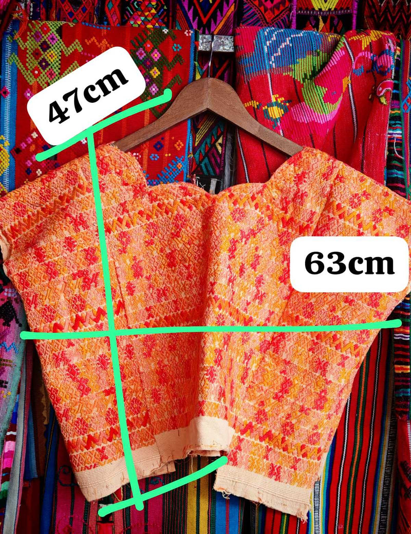 Bright Orange Coban Huipil #6-297