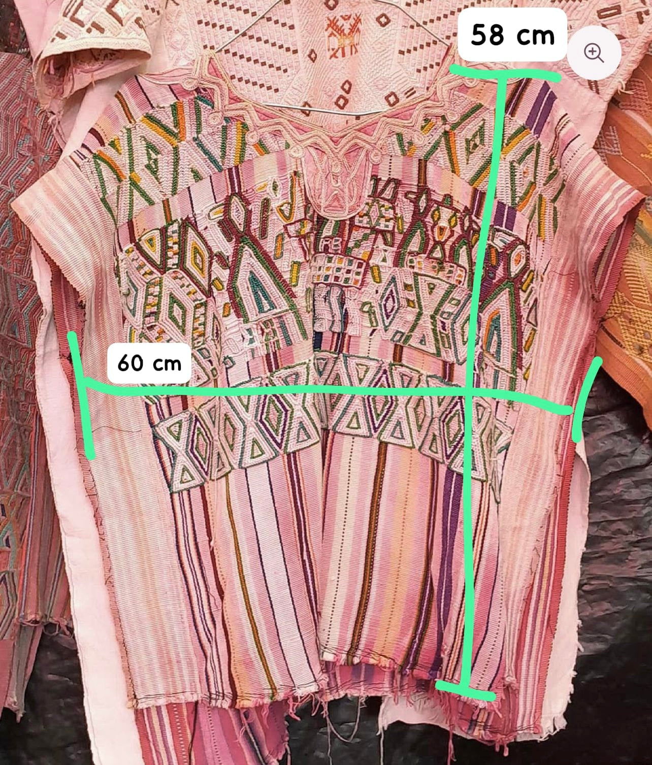 Pink Nebaj with stripes