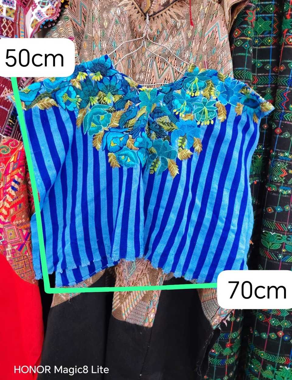 Bright blue Santiago huipil #5-421
