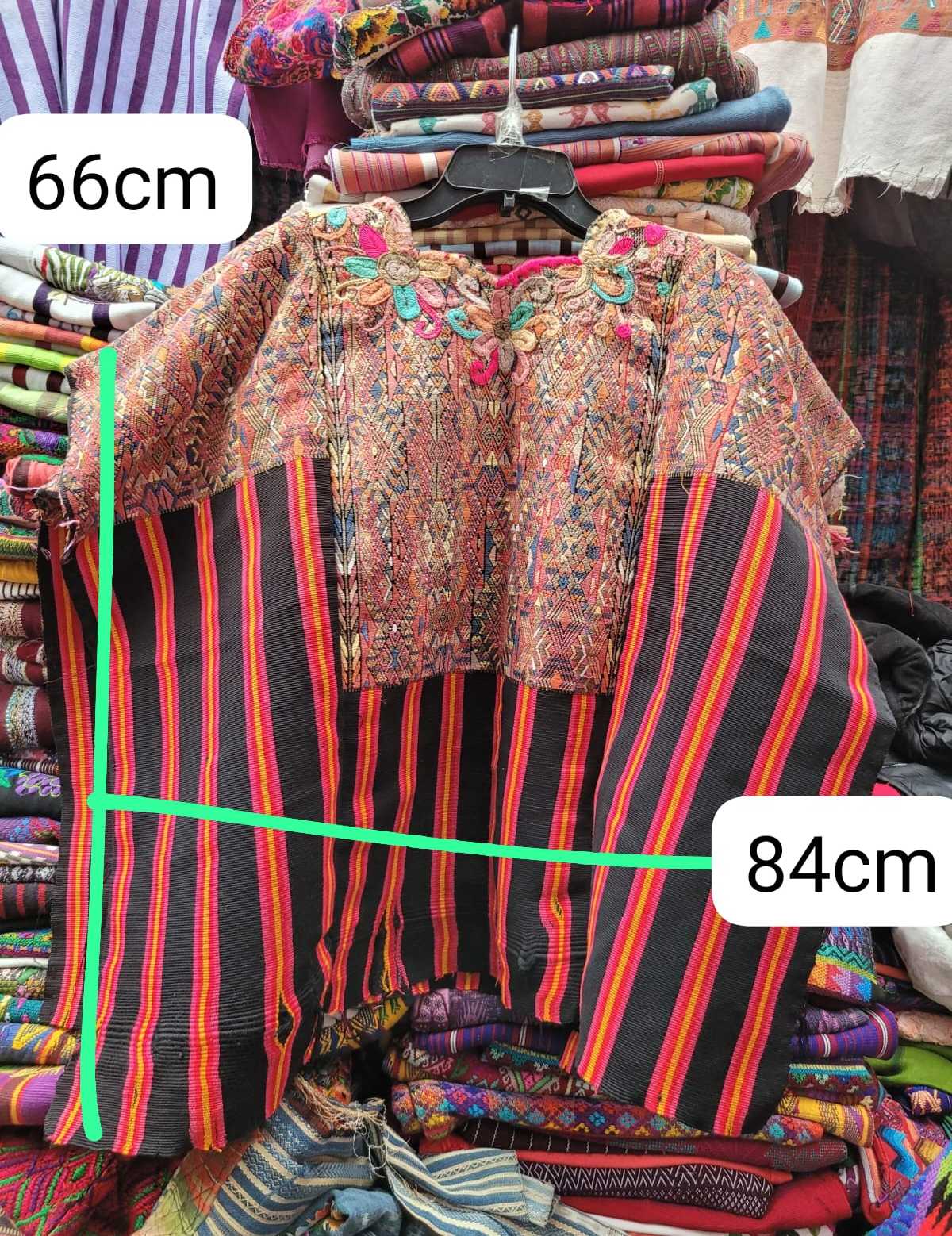 Geometric and striped Chichicastenango huipil #3-28