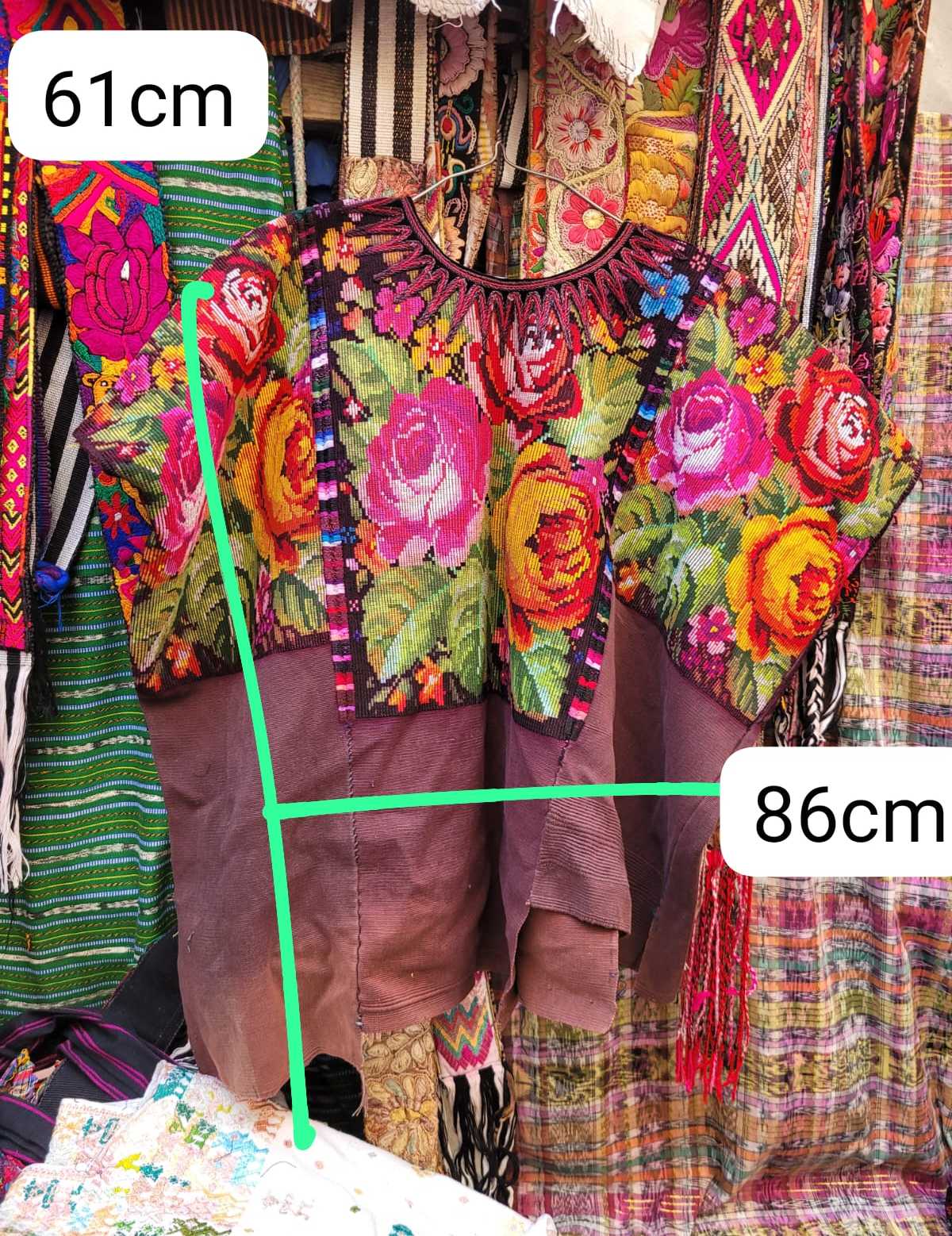 Old fashioned roses Chichi huipil #2-87