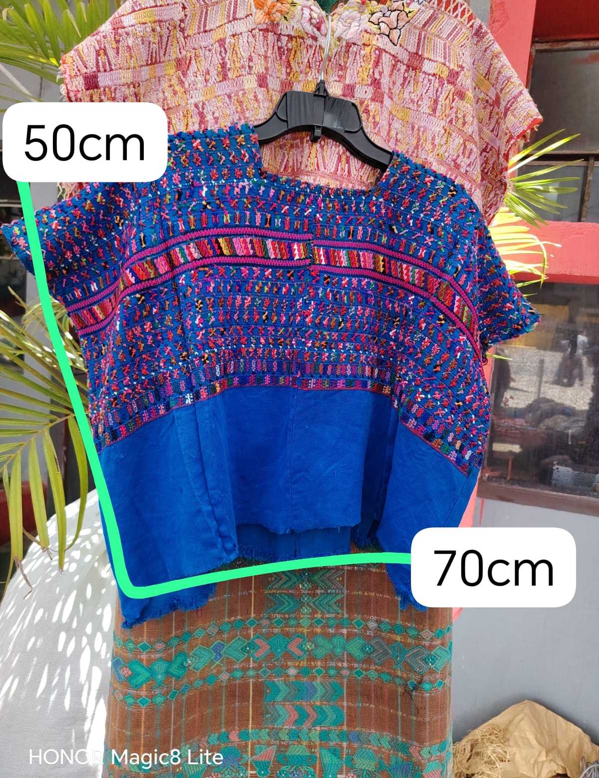 Blue and pink San Lucas huipil #5-219