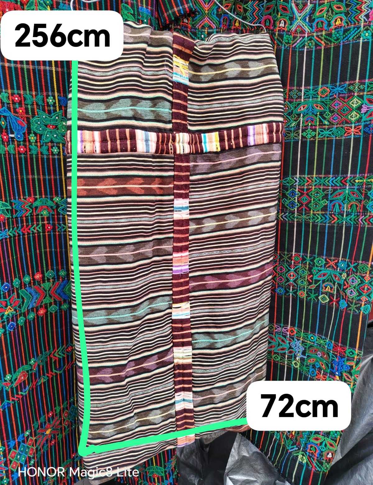 Striped ikat Chichi corte Chichicastenango corte #4-11