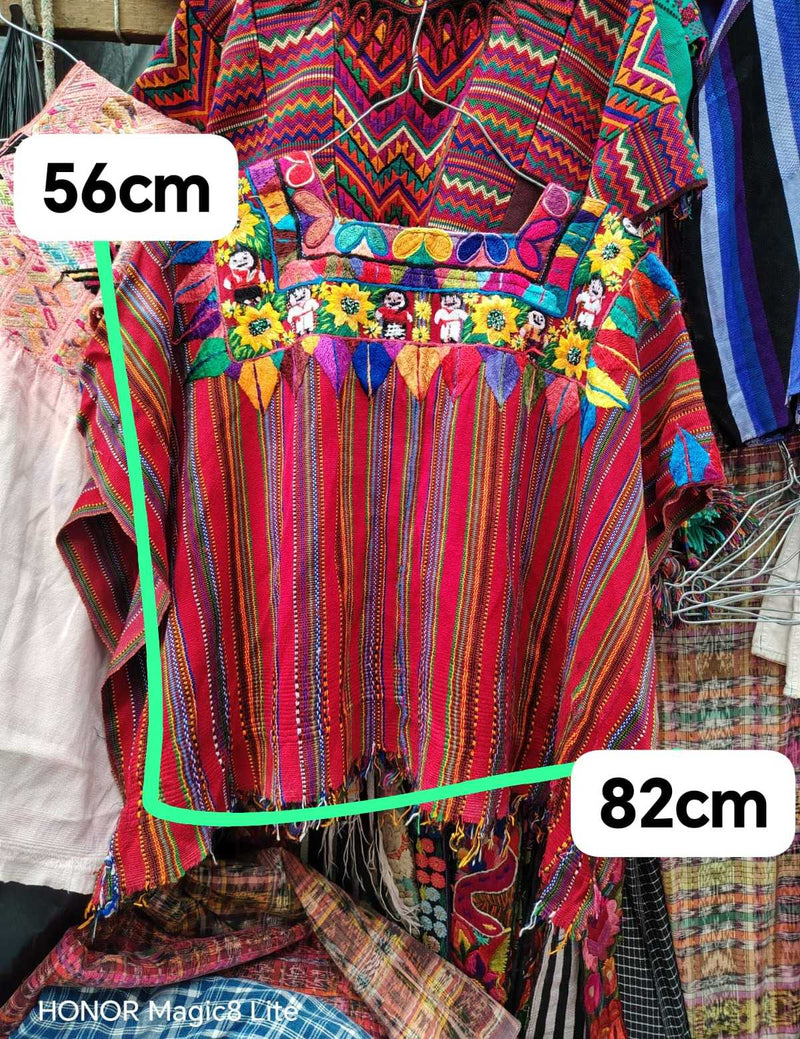 Red striped Patzun huipil #4-95