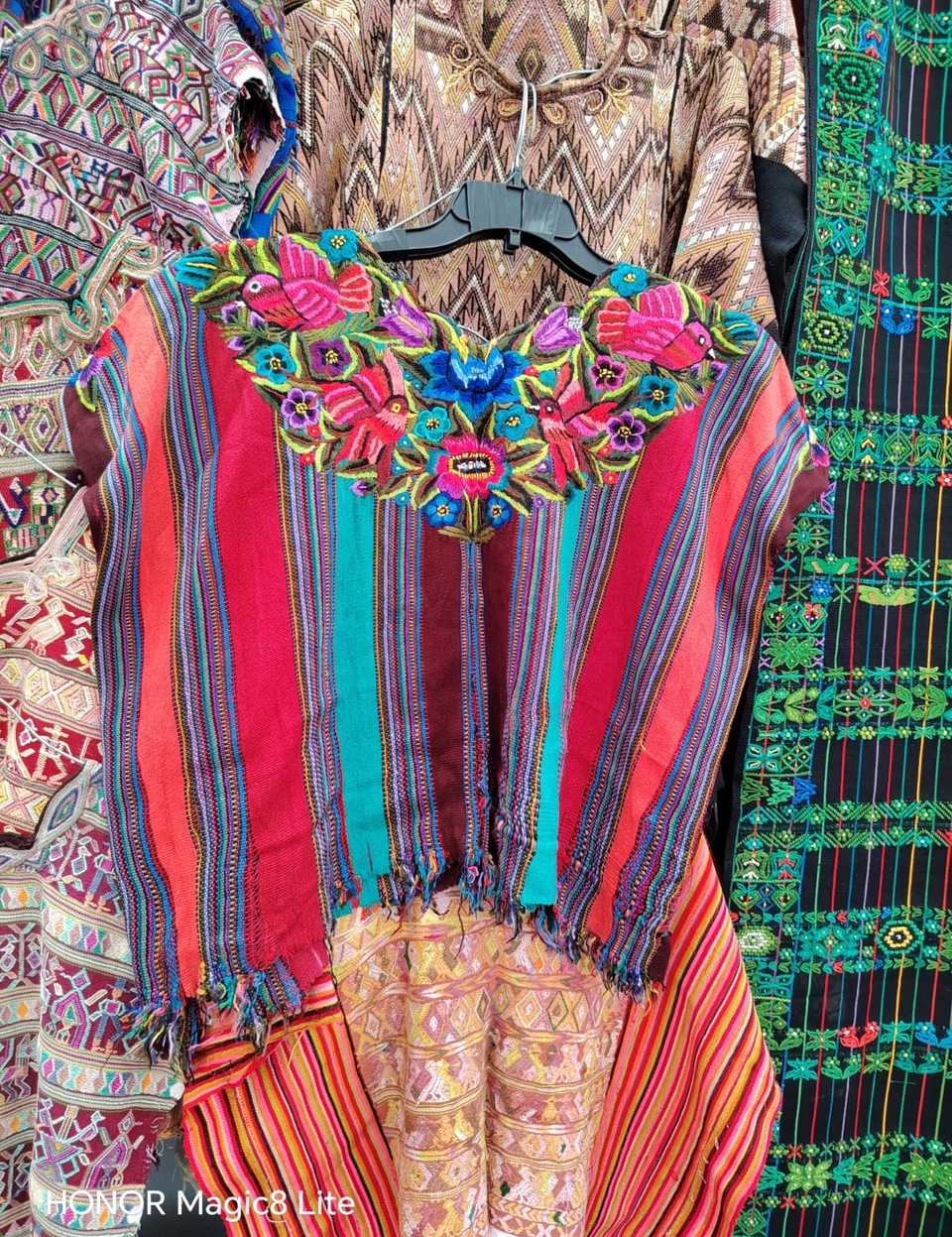 Blue and red striped Patzun huipil #5-276
