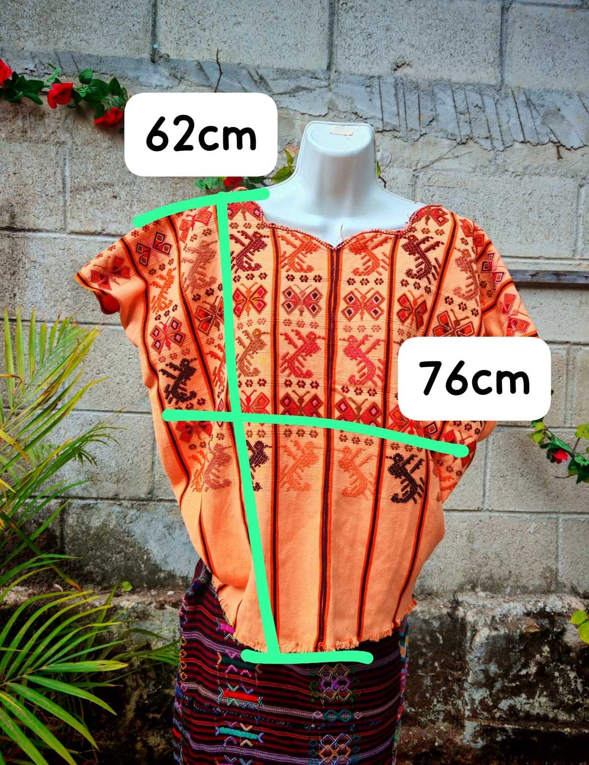 Orange San Lucas Toliman huipil #4-139