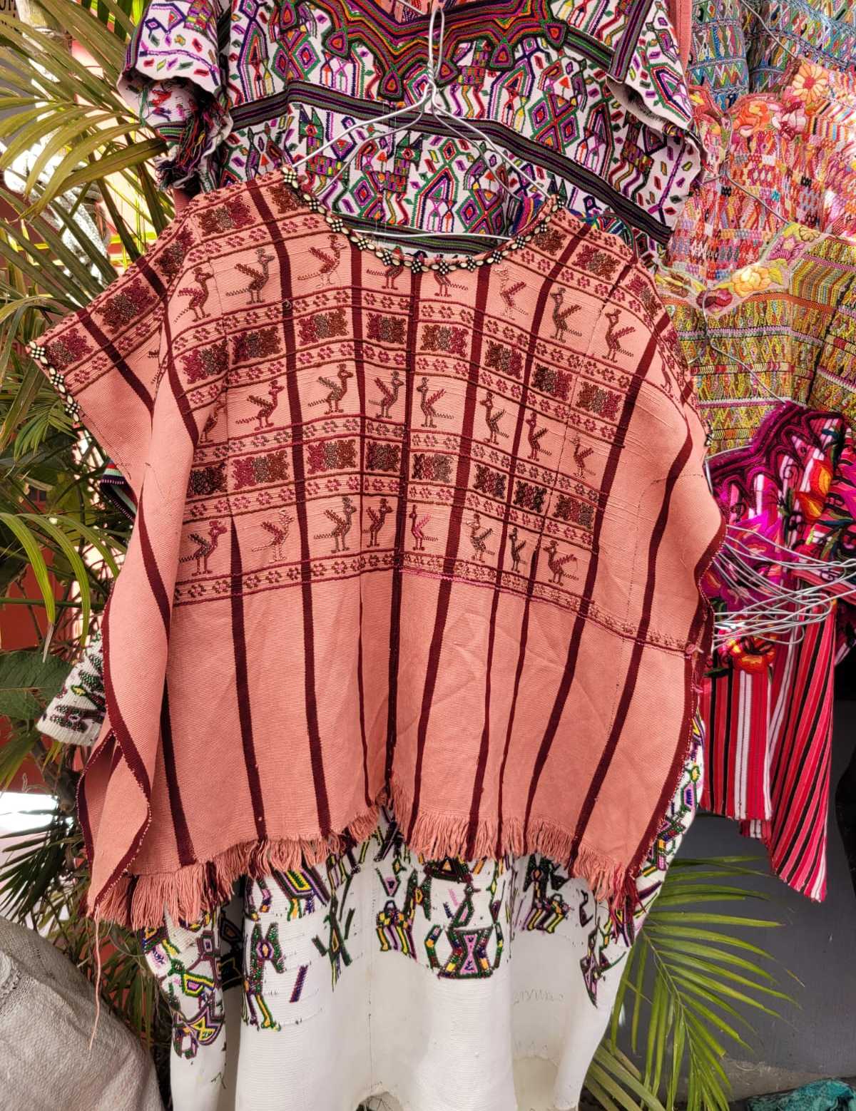 (Reserved for Inge) Salmon San Lucas Toliman huipil #3-71