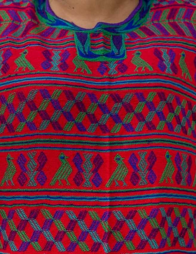 Red Ceremonial San Juan Cotzal huipil #5-136