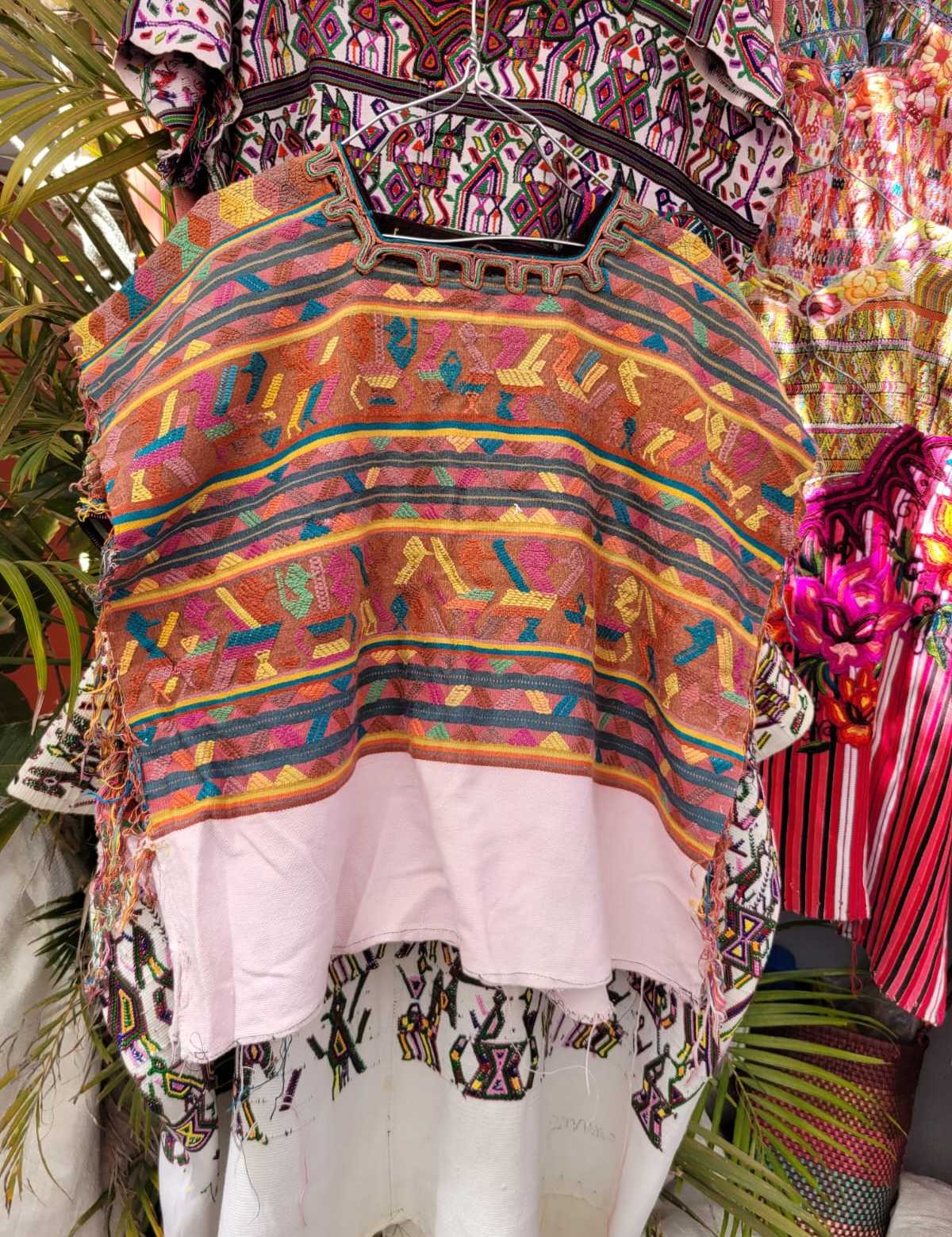 Brown and white Nebaj huipil #3-64