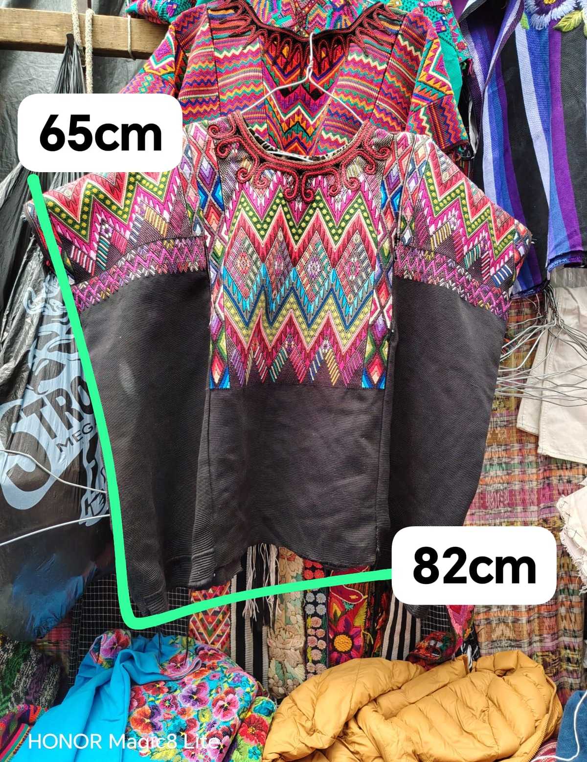 Colourful zigzag Chichicastenango huipil #4-56