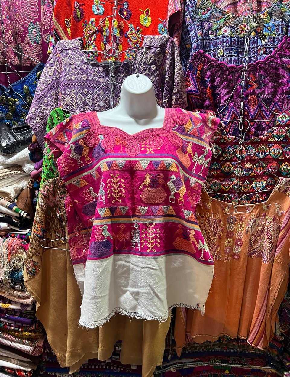 Hot pink Nebaj huipil #5-205