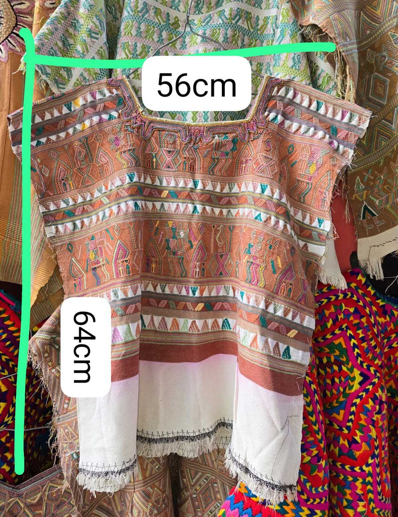 Terracotta and Turquoise Nebaj Huipil #6-242