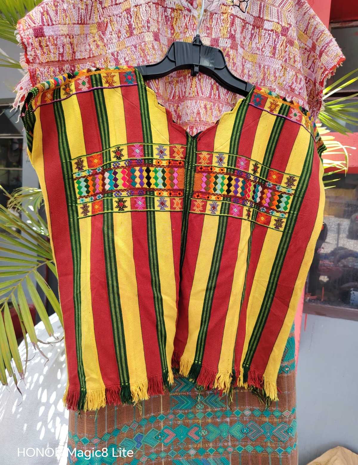 Red and yellow San Lucas Toliman huipil #5-217