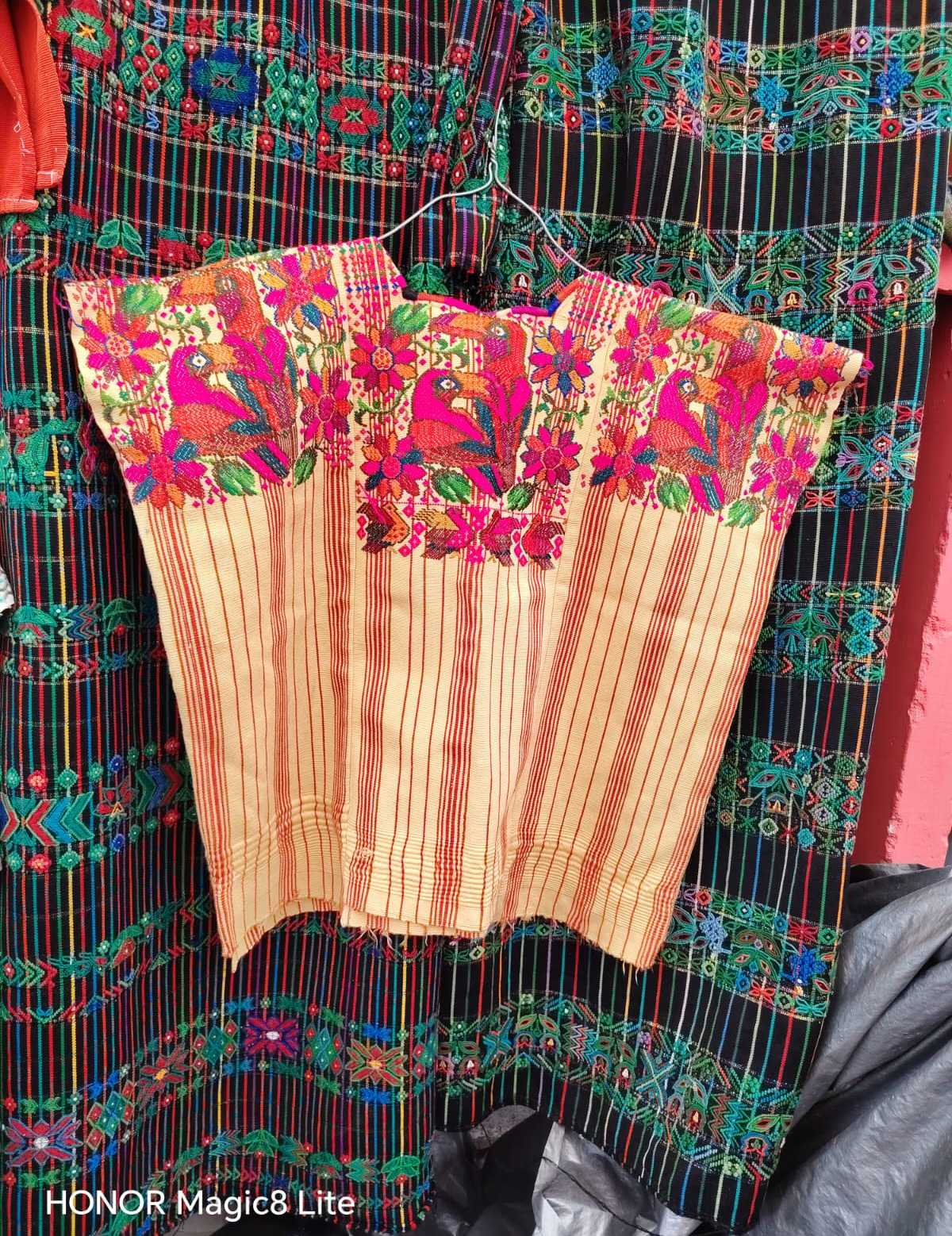 Primrose striped Chichi huipil Chichicastenango huipil #4-5