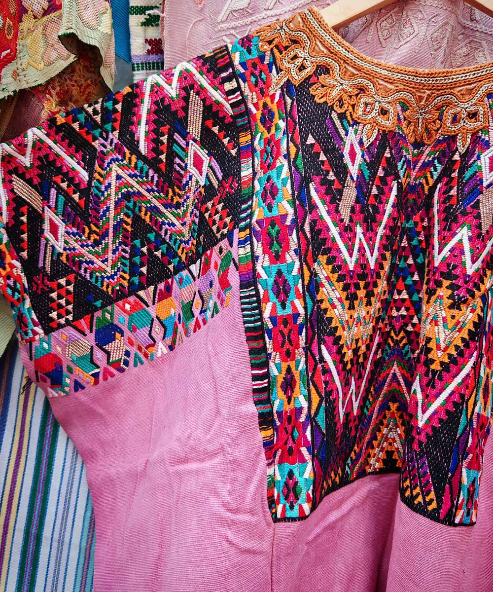 Chichi huipil in disco pink