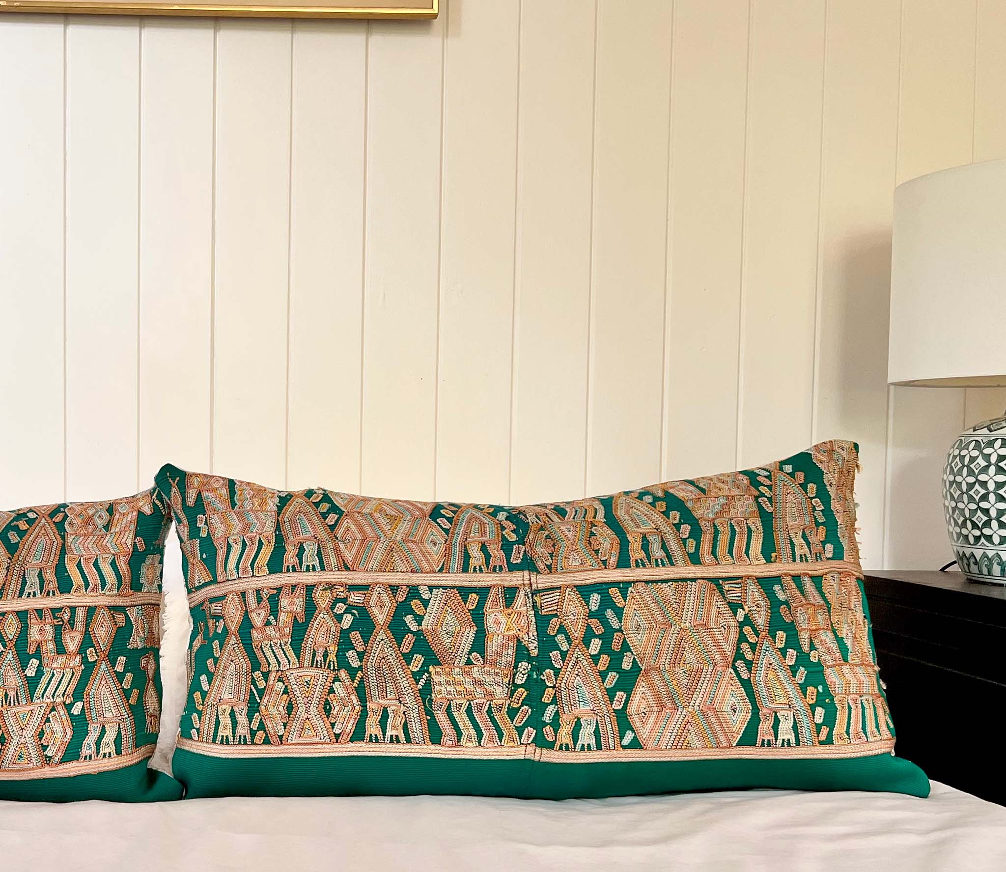 Beige and Green Nebaj Pillow