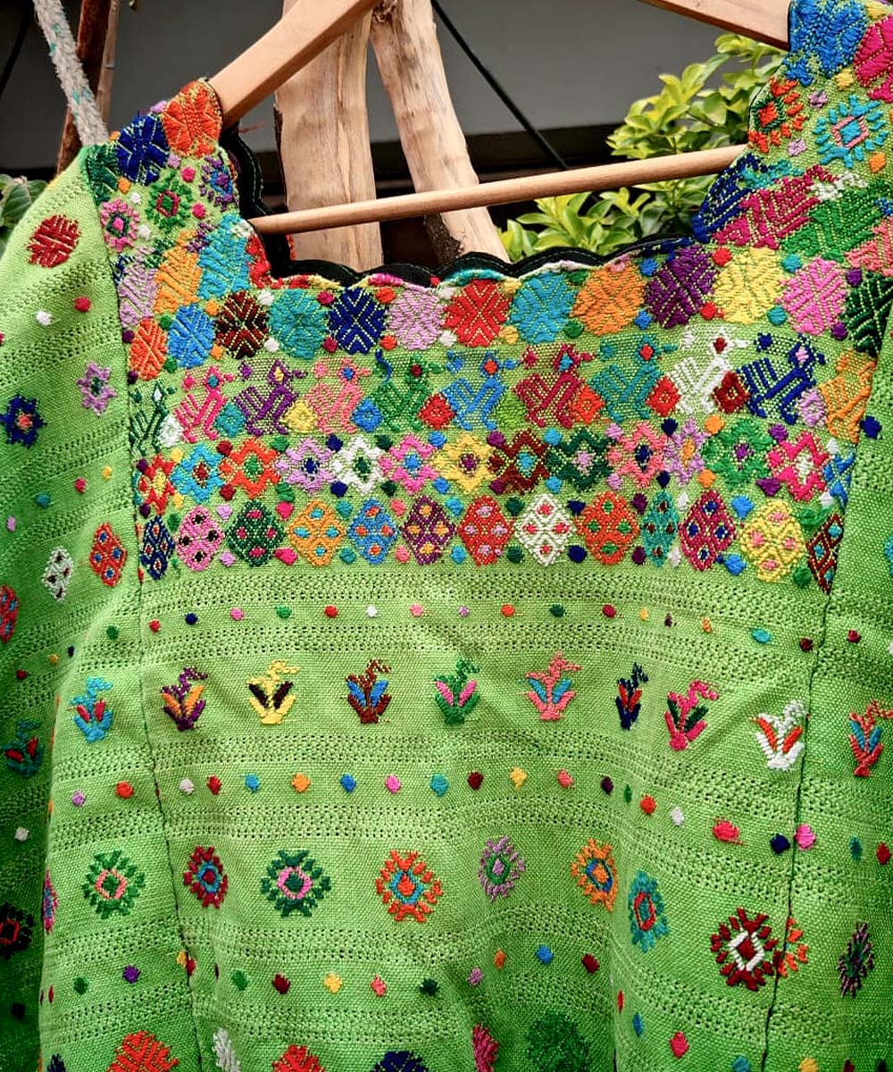 Embroidered Vintage Guatemalan huipil textile