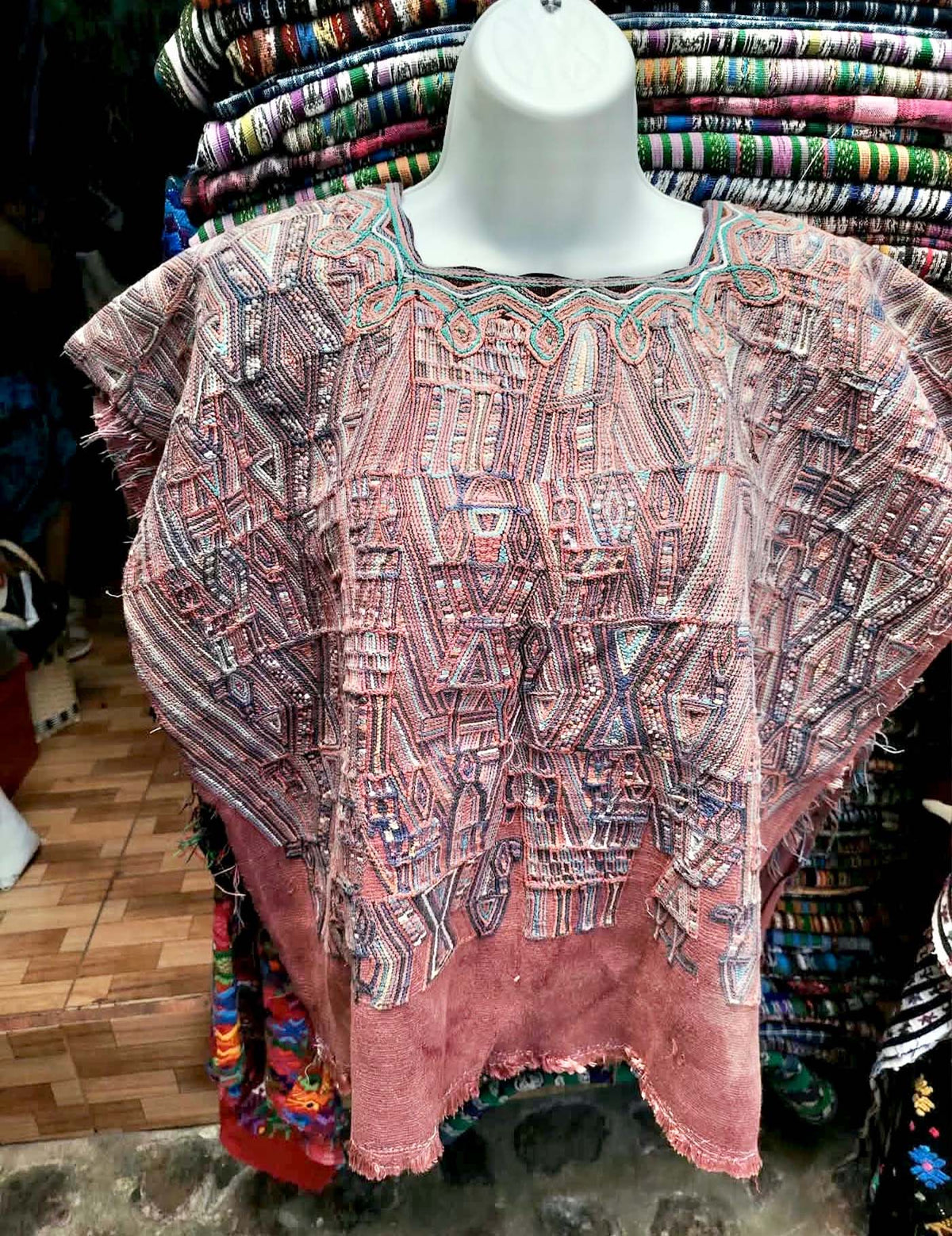 Warm Pink Nebaj Huipil #9-163