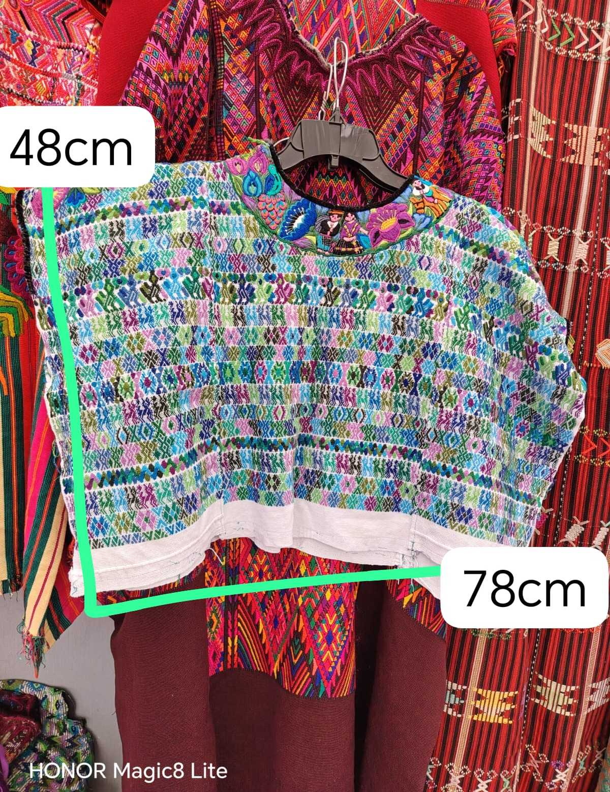 Blue and Pink Coban Huipil #6-406