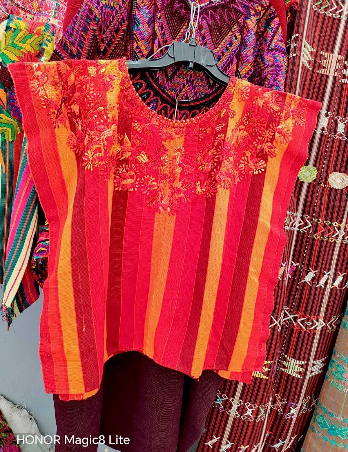 Bright Orange Santiago Huipil #6-430